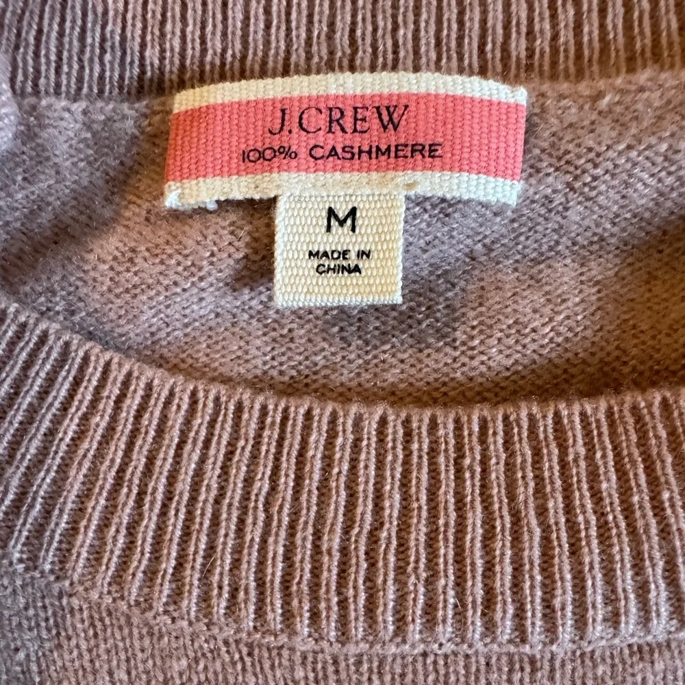 J.Crew 100% Cashmere Crewneck Sweater Women’s Medium Mauve Pink